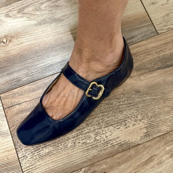 Sam Edelman Michaela Mary-Jane flats Midnight Blue Size 7.5 M Like New! - Picture 11 of 11